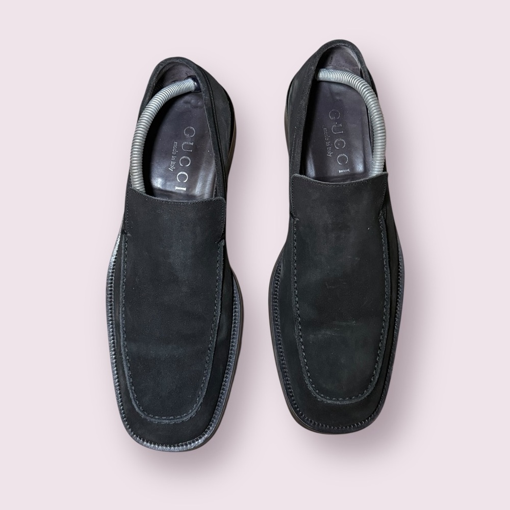 Gucci Men’s Suede Loafers Size EU 43.5 - Picture 2 of 9